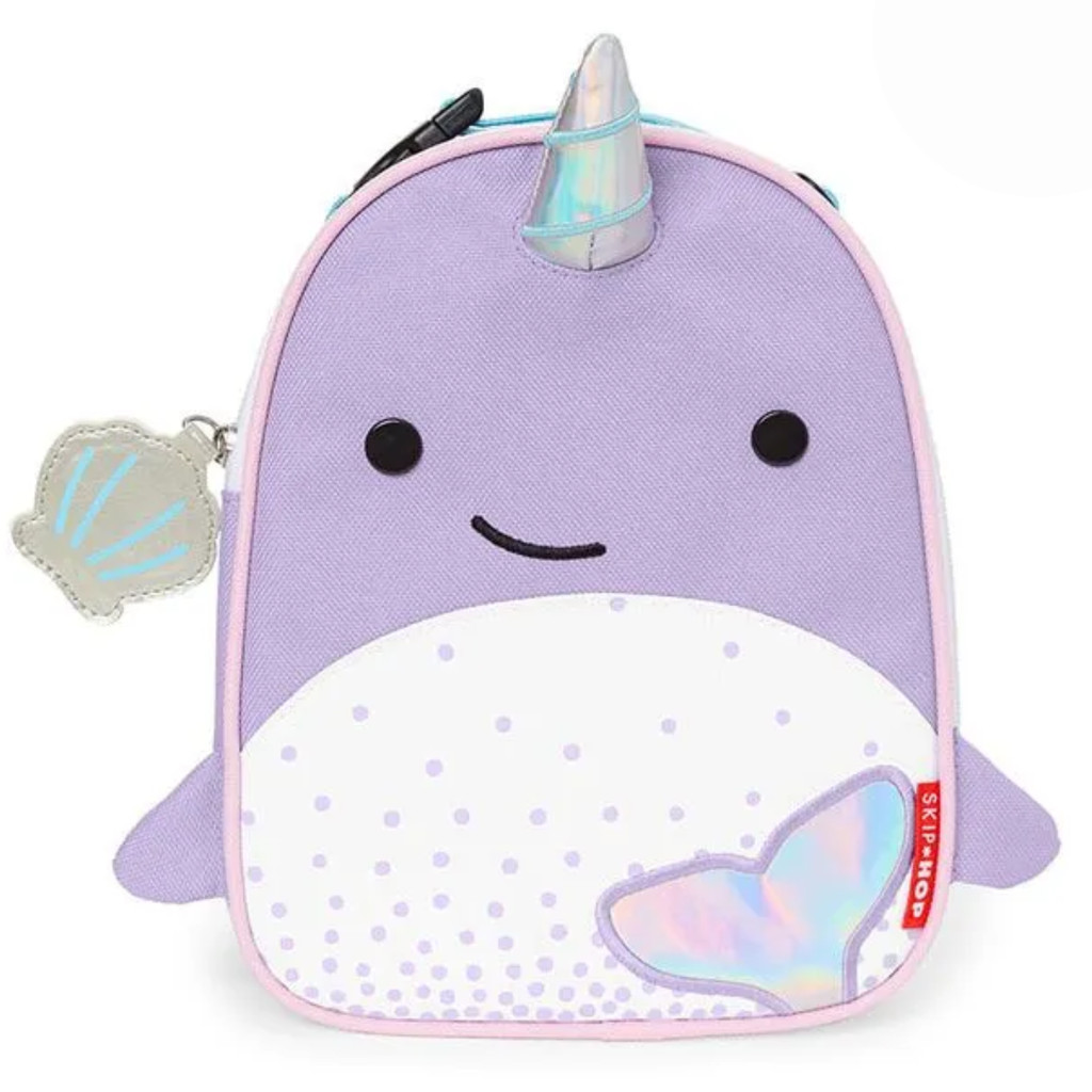Lancheira Térmica Infantil com Zíper Zoo Baleia Narval Skip Hop Escolar Passeio Original Premium