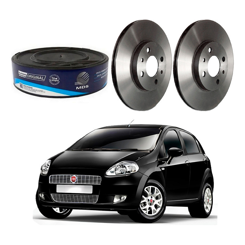 Disco Freio Dianteiro Fiat Punto 1.4 8v 2007 A 2012 em Oferta na Shopee