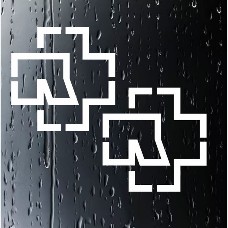 2x Adesivos Banda Rammstein - Banda de rock, metal - 12x12cm cada