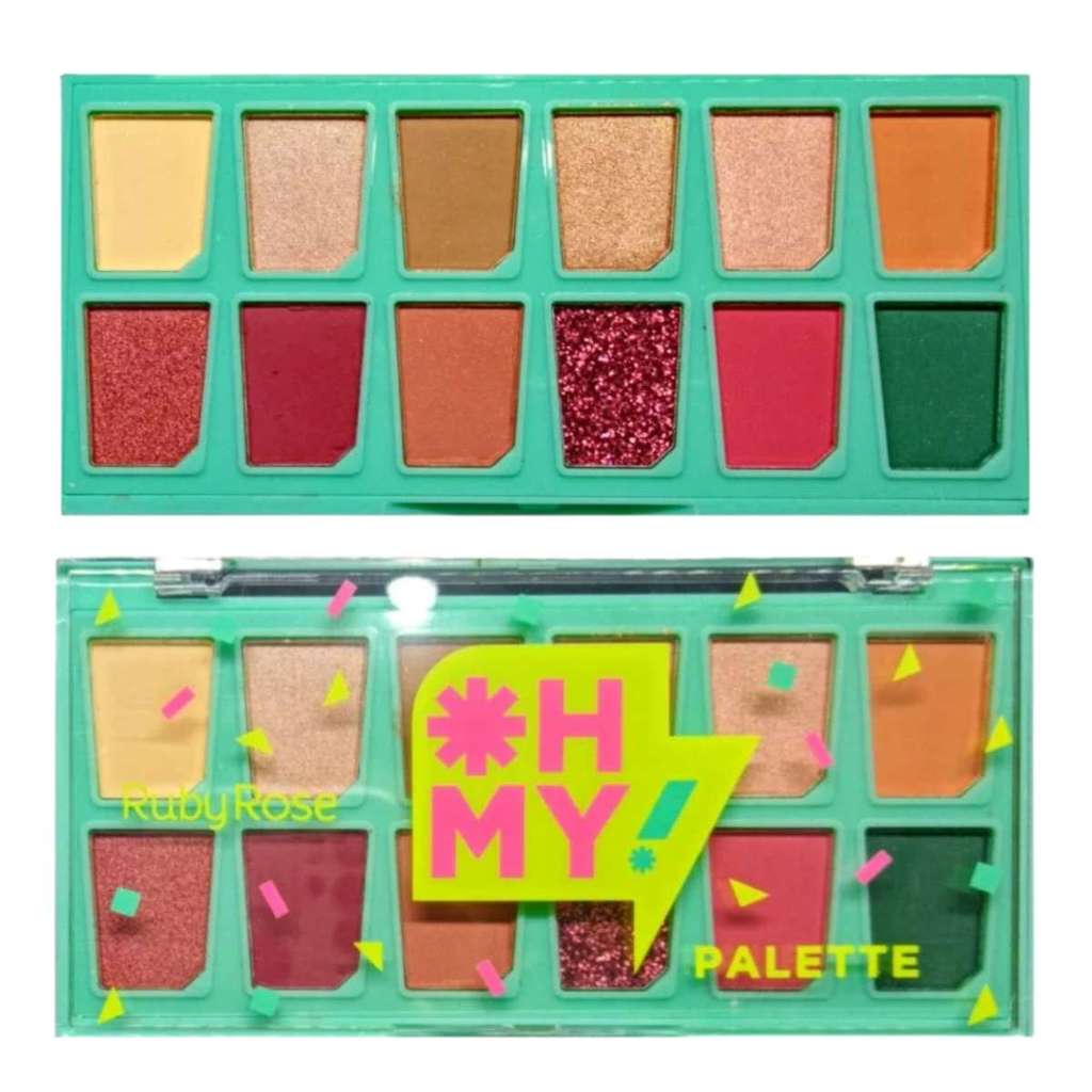 Paleta de sombras ruby rose oh my hb1091 Cores Vibrantes E Neutras