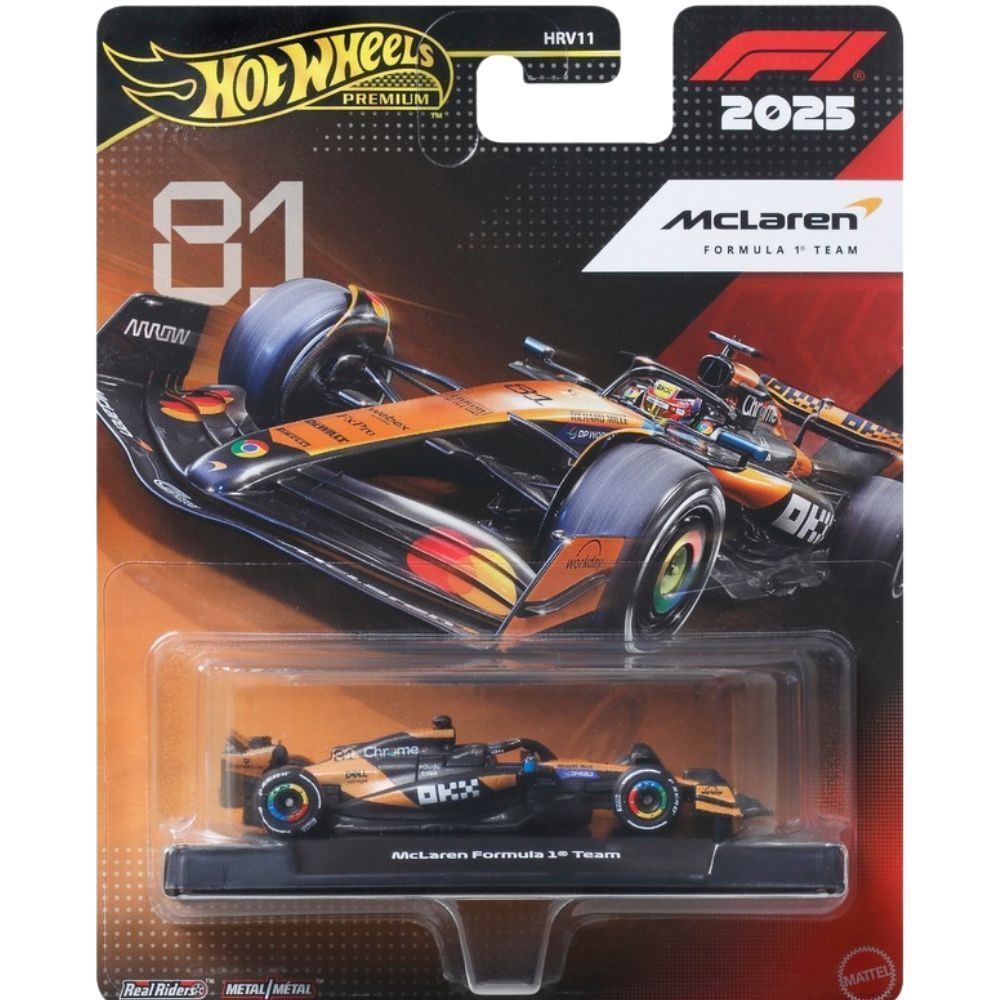 Hot Wheels Premium F1 2025 - Oscar Piastri #81: Edição Oficial McLaren