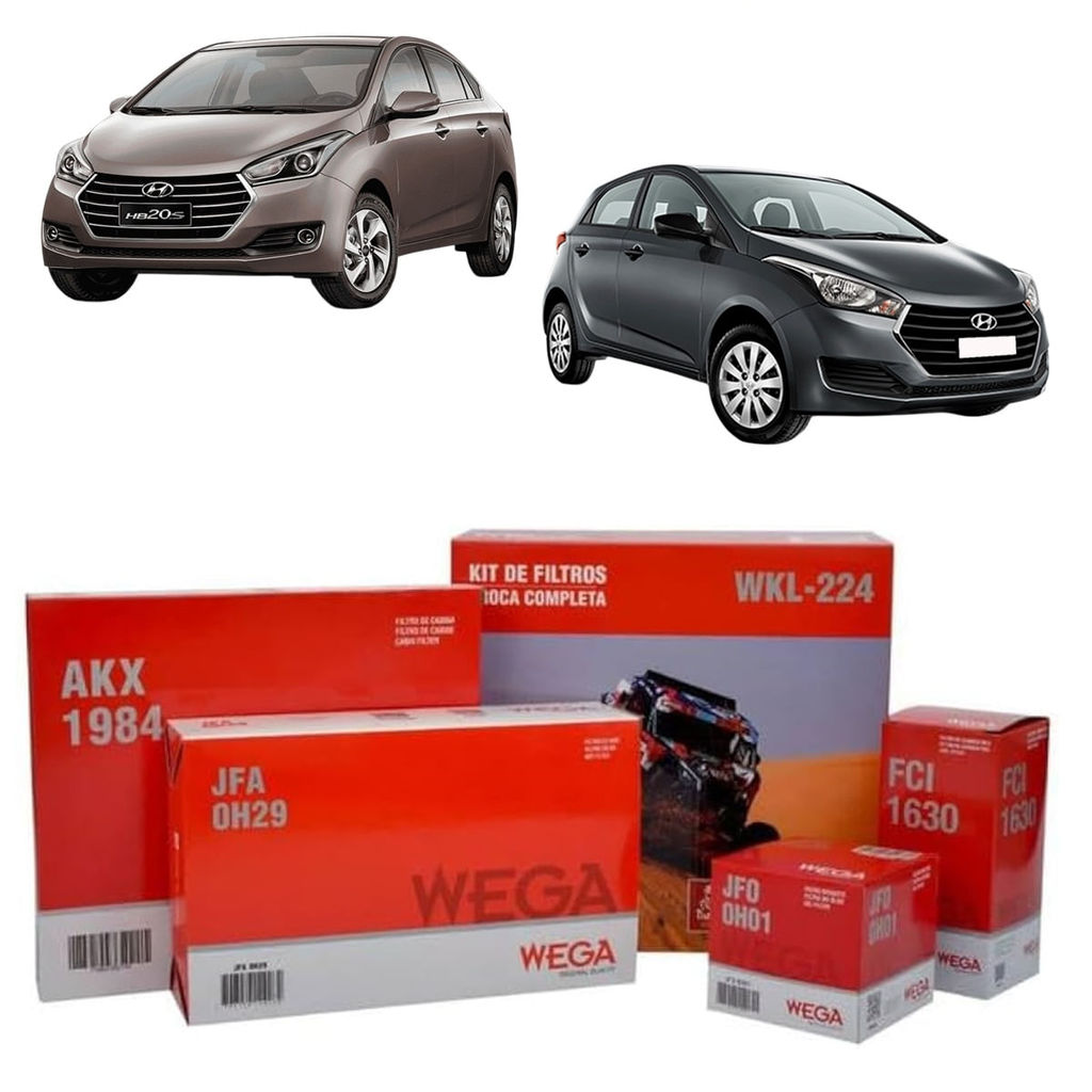 Kit de Filtros  Wega  Hyundai HB20 1.6 16v 4c 2012 Até 2019 em Oferta na Shopee