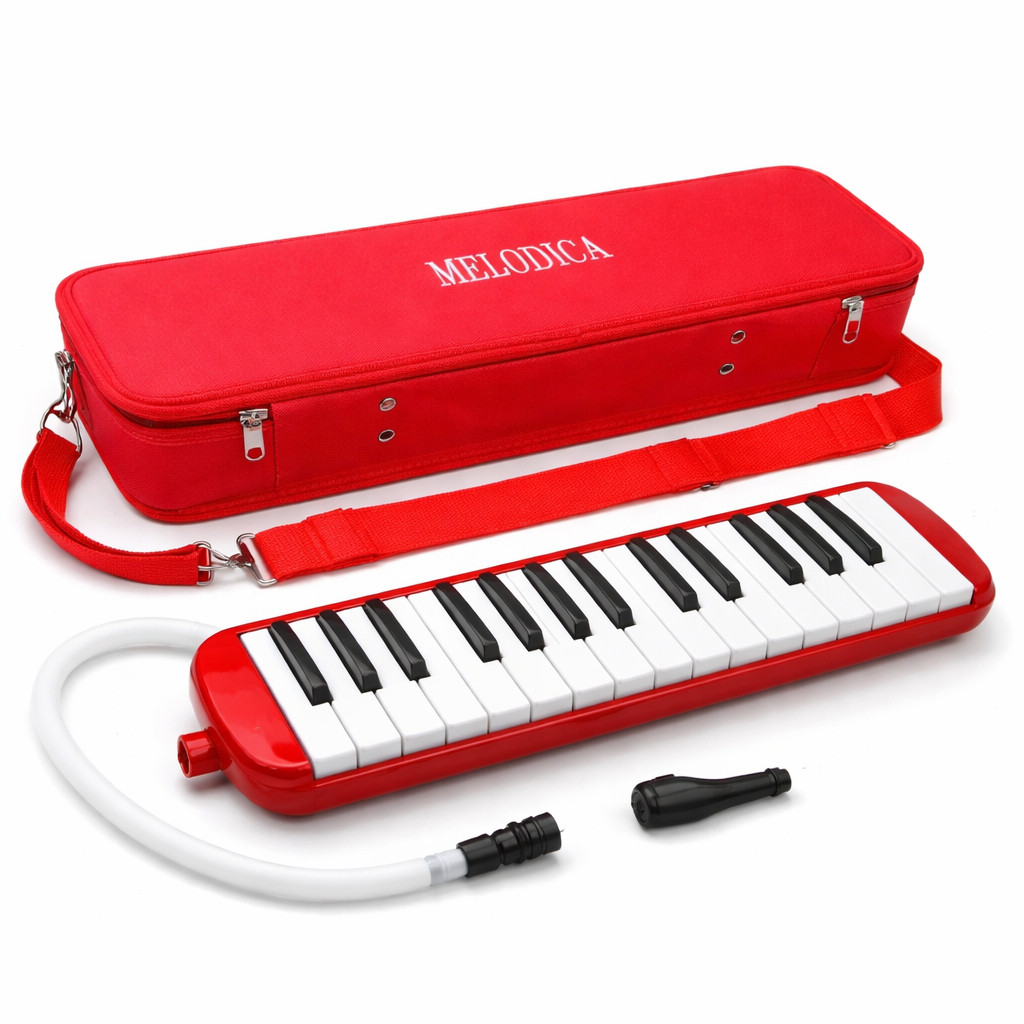 Melódica Profissional 32 Teclas Kit Completo com Estojo Rígido, Mangueira e Bocal para Estudo e Apresentação