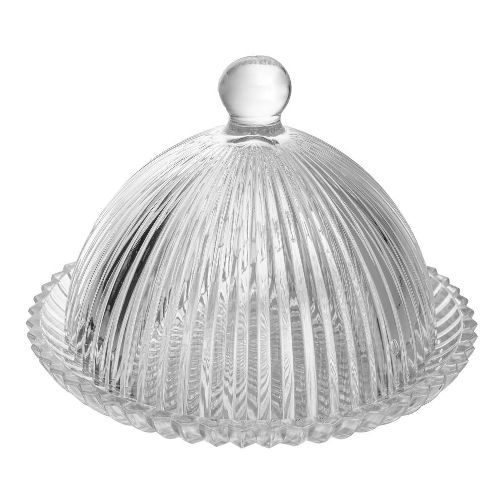 Queijeira Lyor Renaissance de Cristal 185mm x 130mm para Servir Queijos Frios e Petiscos Mesa Posta Elegante Sofisticada