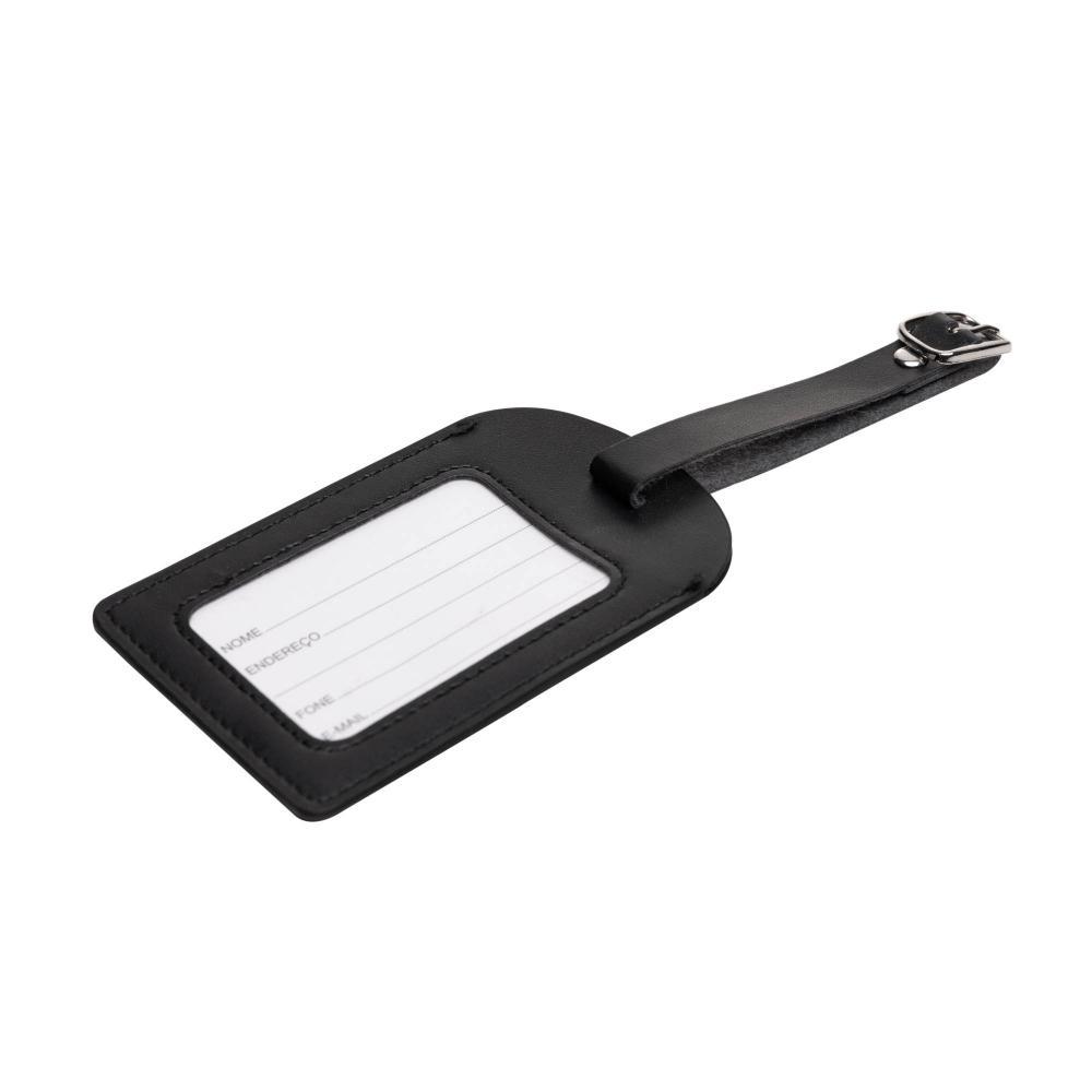 Etiqueta para Mala com Visor Lyor de Poliuretano Preto 11cm em Oferta na Shopee