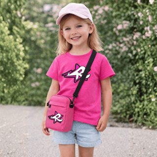 Kit Camiseta Infantil Emilly Vick Elementos + Bolsa Shoulder Bag Transversal Rosa Pink Os Rosas em Oferta na Shopee