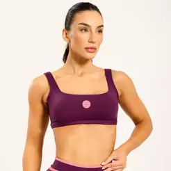 Top Kindle Roxo Monarca Poliamida Com Bojo
