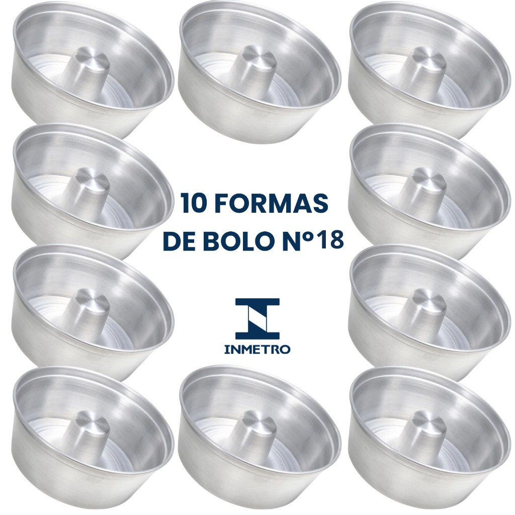 Forma de Bolo Caseiro 18cm – Alumínio Resistente com Furo Central em Oferta na Shopee