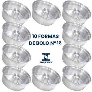 Forma de Bolo Caseiro 18cm – Alumínio Resistente com Furo Central em Oferta na Shopee
