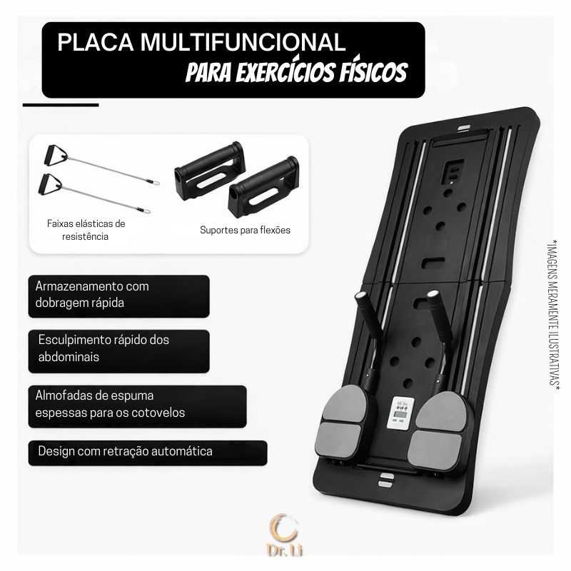 Prancha Extensora Dobravel Para Pilates Abdominal Multifuncional Treino Em Casa - Dr Li em Oferta na Shopee
