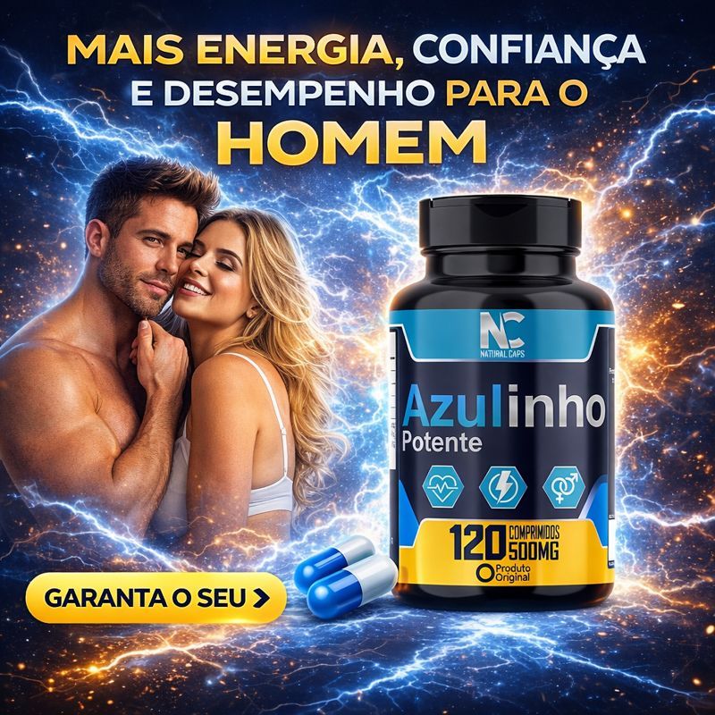 Suplemento Masculino Azulinho 120cp 500mg Vigor e Bem-Estar em Oferta na Shopee