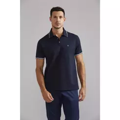 Polo Comfort Malha - Azul Marinho
