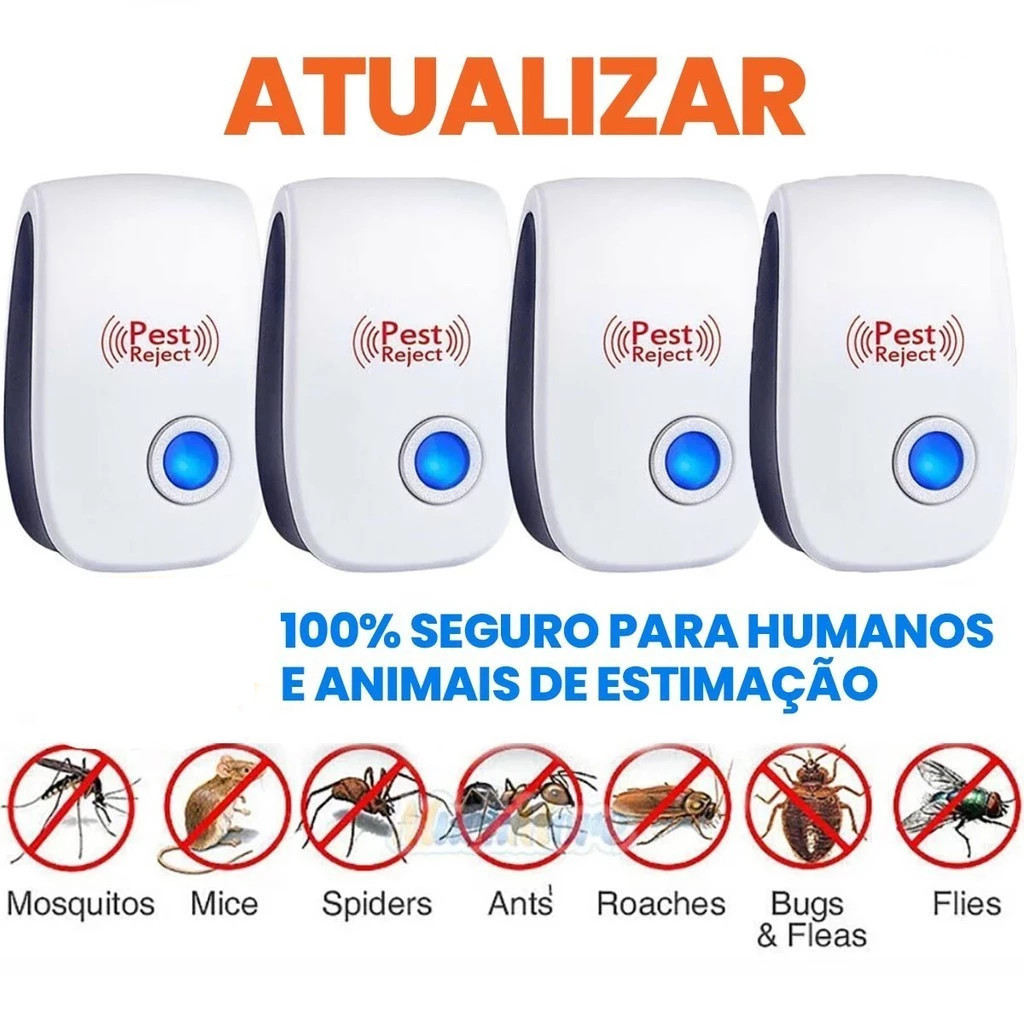 Kit4/3/2/1 Repelente Ultrassônico Eletrônico Afasta Ratos E Insetos em Oferta na Shopee