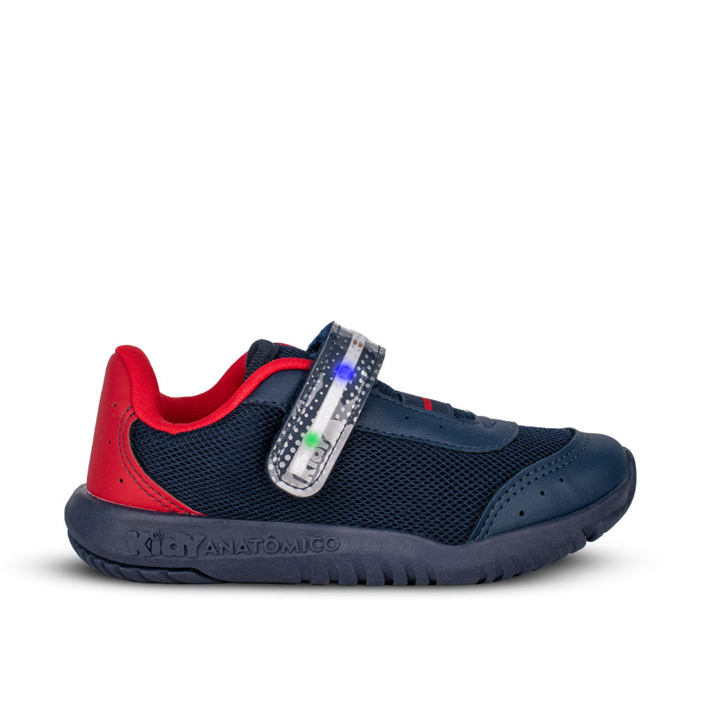 Tênis Infantil Menino Kidy Flex Light Marinho Vermelho Antiderrapante Calce Fácil Conforto · foto 2
