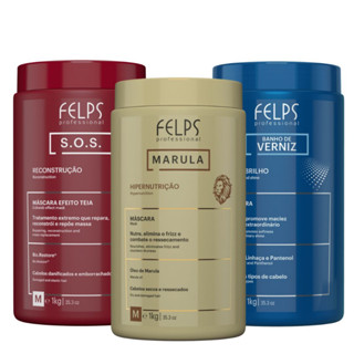 Felps Kit Cronograma Capilar SOS - Marula - Verniz 1Kg em Oferta na Shopee