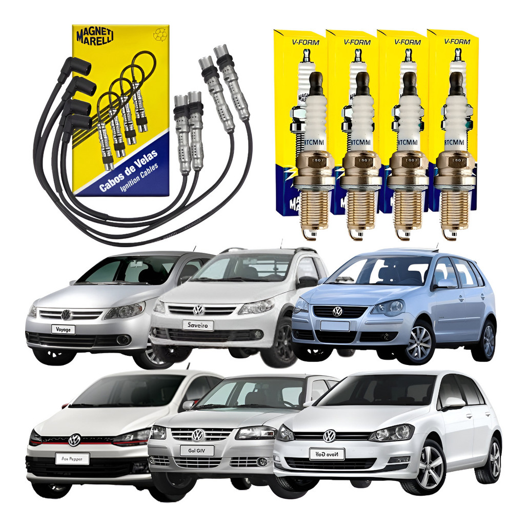 Kit Cabo E Velas Gol G4 G5 Fox Voyage Golf Polo 1.0 1.6 8v