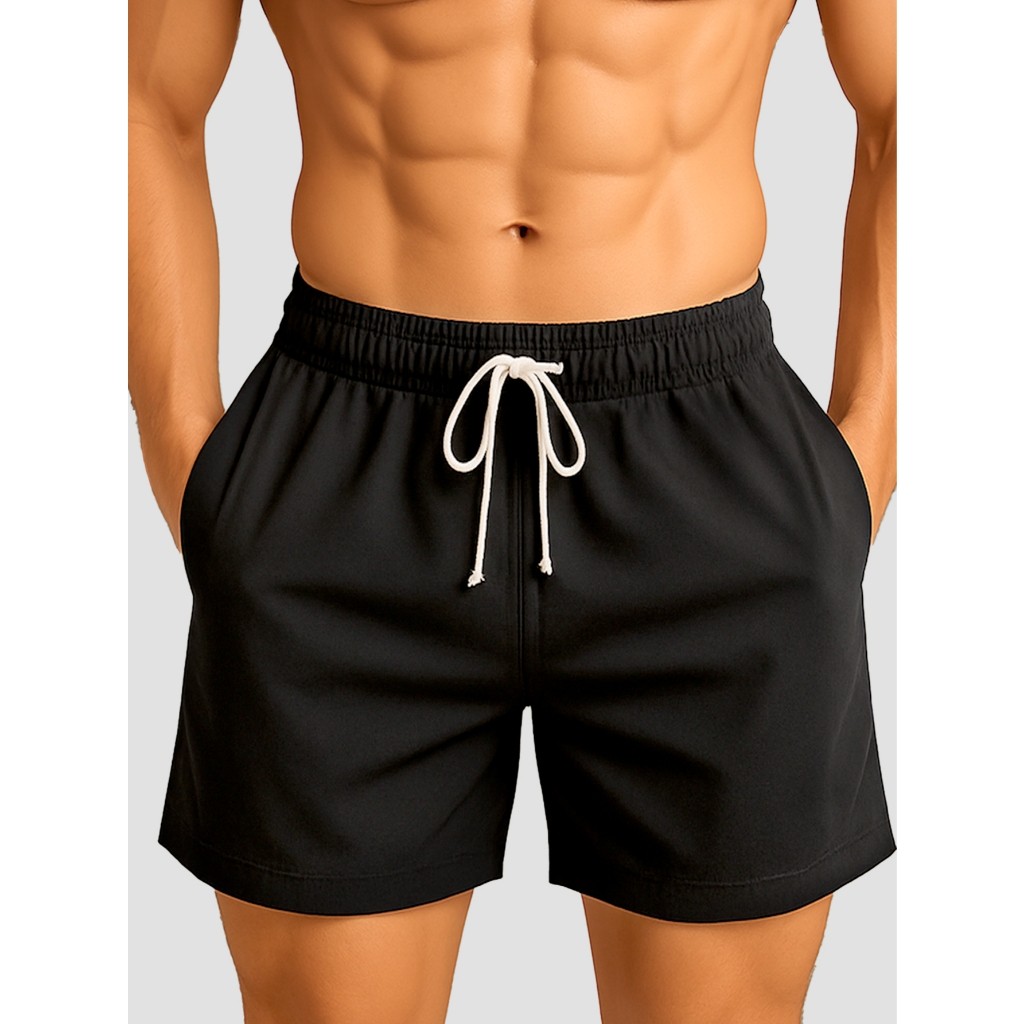 Short Masculino Bermuda Tactel Com Elastano 3 Bolsos Academia Mauricinho