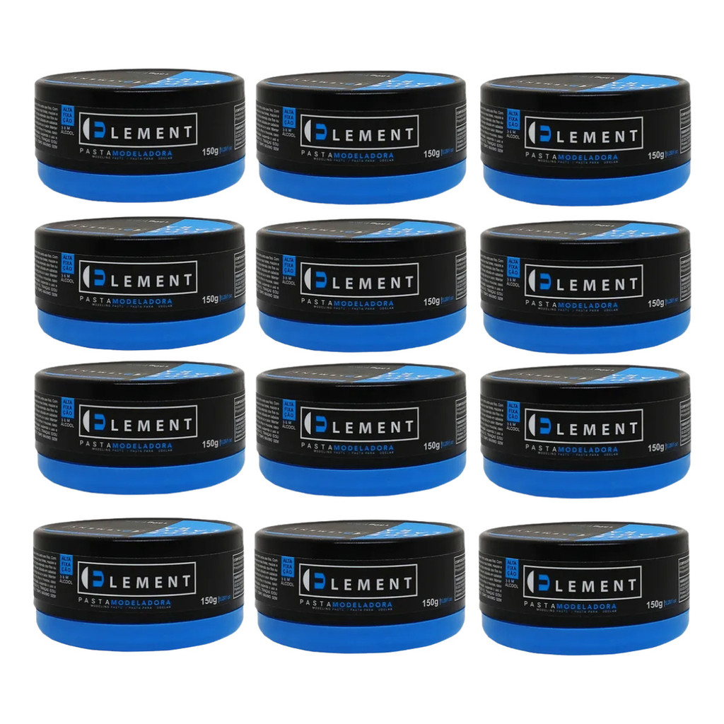 Kit 12 Pomada Modeladora Element 150g Alfa Look's