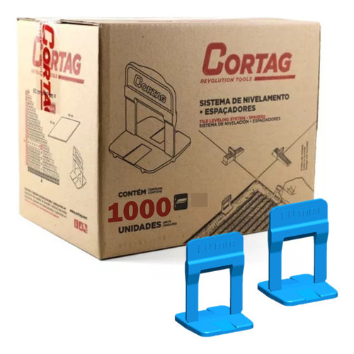 Espaçador Nivelador Slim 1mm 1000 Peças Cortag