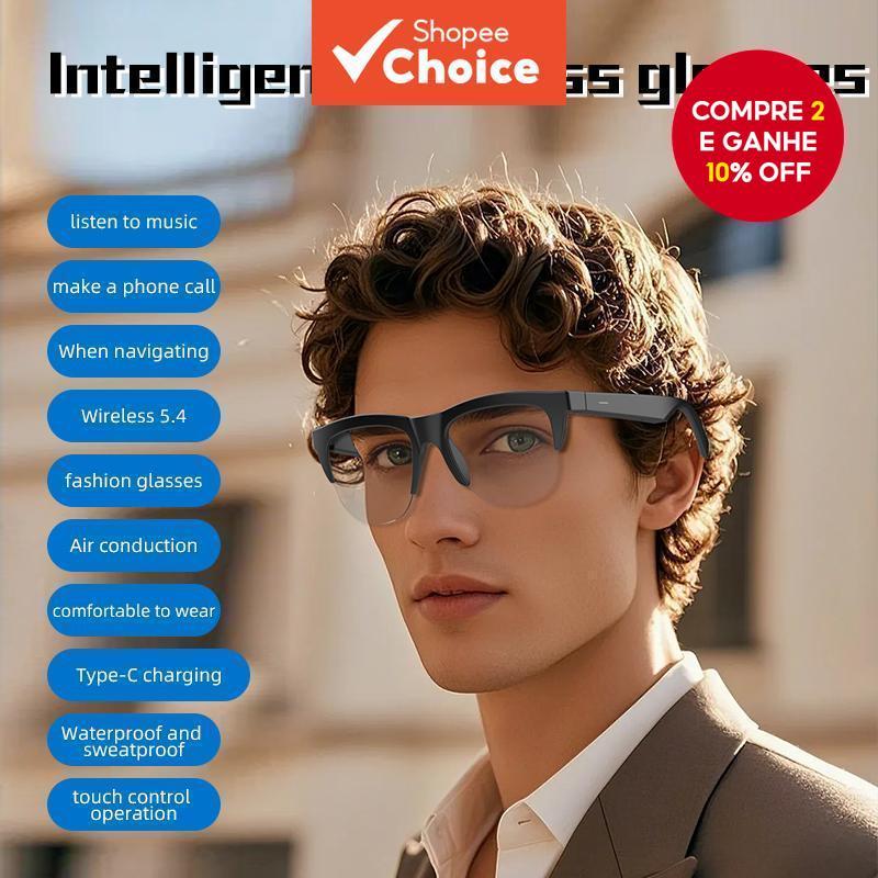  Óculos de Sol que Mudam de Cor, Proteção Solar, Chamada Bluetooth, Música, Assistente de Voz, Óculos Inteligentes de