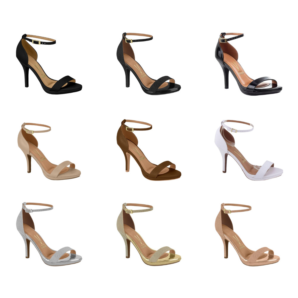 Sandália Feminino Salto Agulha Vizzano Glamour Vizano em Oferta na Shopee