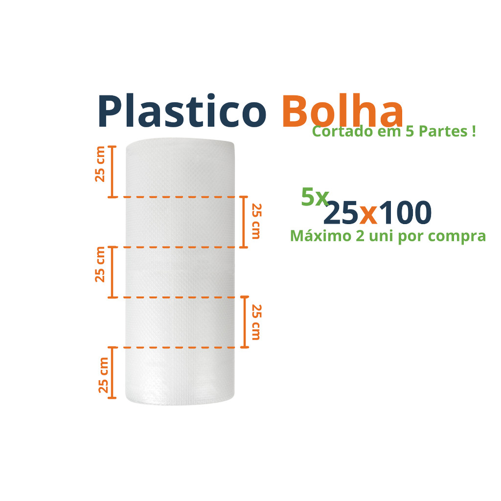 1 Plástico Bolha 1,30x100 Metros Cortado Em 5 P/ Mudança em Oferta na Shopee