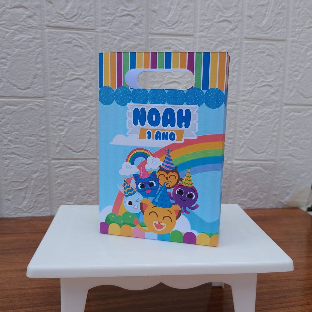 PEGUE E MONTE FESTA ANIVERSARIO Lembrancinha Sacolinha PP Personalizada Boca de Palhaço BOLOFOFO MENINO