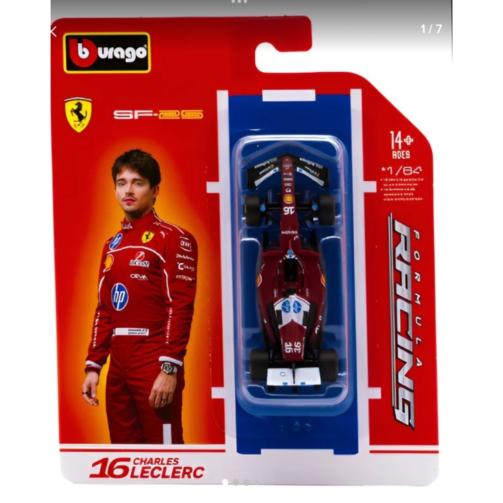 Miniatura Carro Formula 1 Ferrari SF-25 Formula Racing - (2025) - 1:64 - Burago