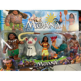 Kit Moana 5 personagens Articulados com Luz Led 16 cm Alta Qualidade lançamento Moana Envio Imediato