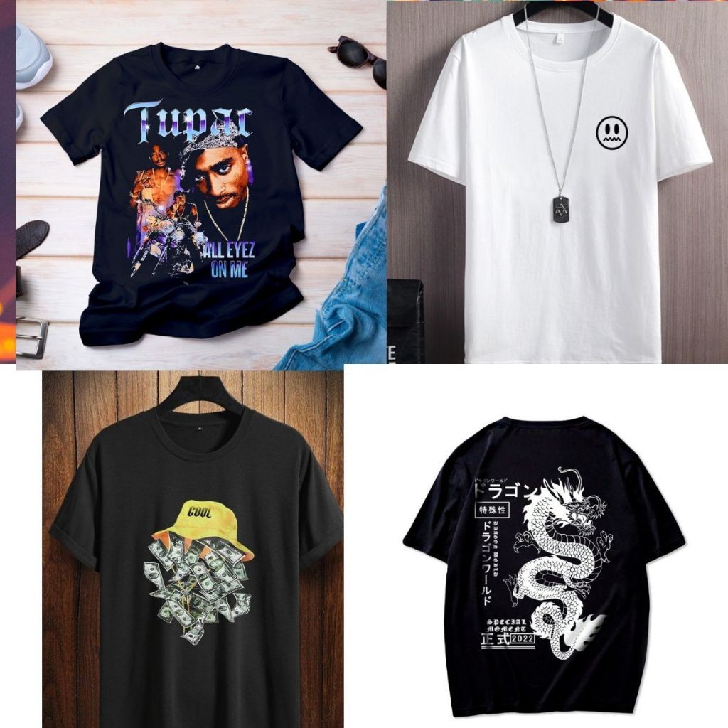 Camiseta Slim Queima De Estoque Estampas Diversas Promoção T-shirt Estampada 100% Algodão 2025 33
