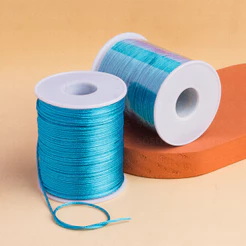 Fio de Seda Rabo de Rato 1mm Azul Claro - 100 Metros