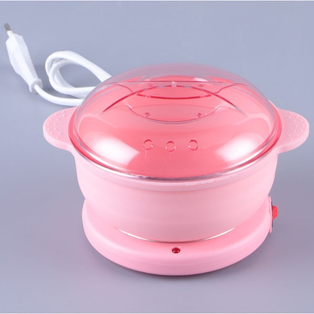 Aquecedor De Cera Rosa Dobrável De Silicone Fácil De Limpar Portátil PANELA DE CERA SUPERCASA