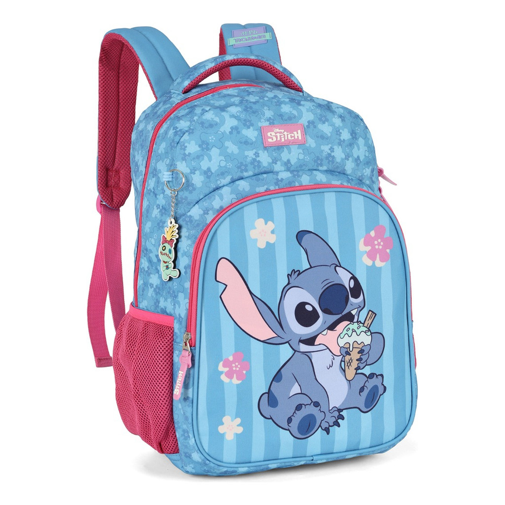 Mochila Stitch Juvenil Estampada Escolar Va Ms50101sc Pink