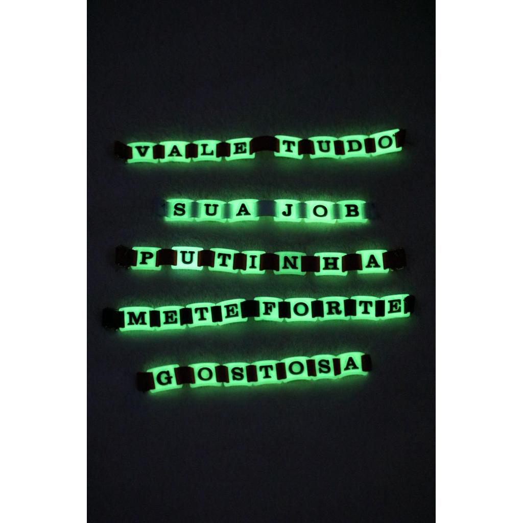 Acessório de Calcinha Lingerie Personalizado NEON Emborrachado Escolha o Nome Do Seu Parceiro