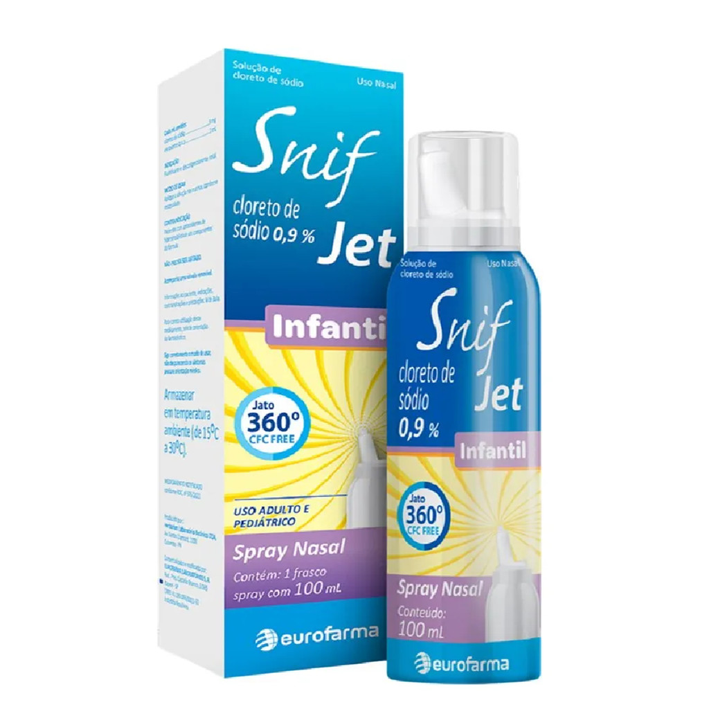 Snif Jet Infantil 0,9% Solução Nasal 100mL - Eurofarma