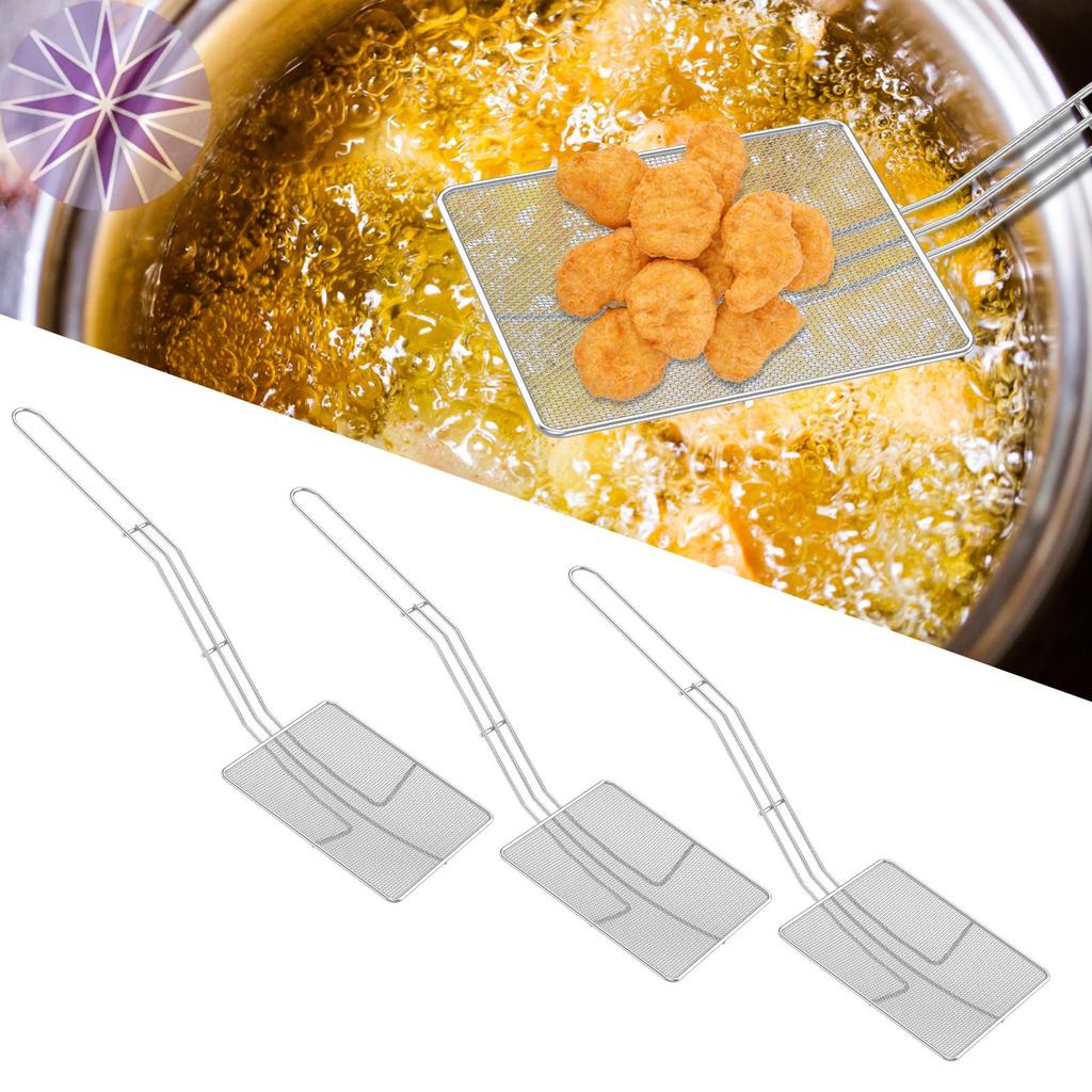 3 Pçs Conveniente Malha Skimmer Óleo À Prova De Ferrugem Prático Fritadeira Colher Com Alça Longa SHOPCYC9057