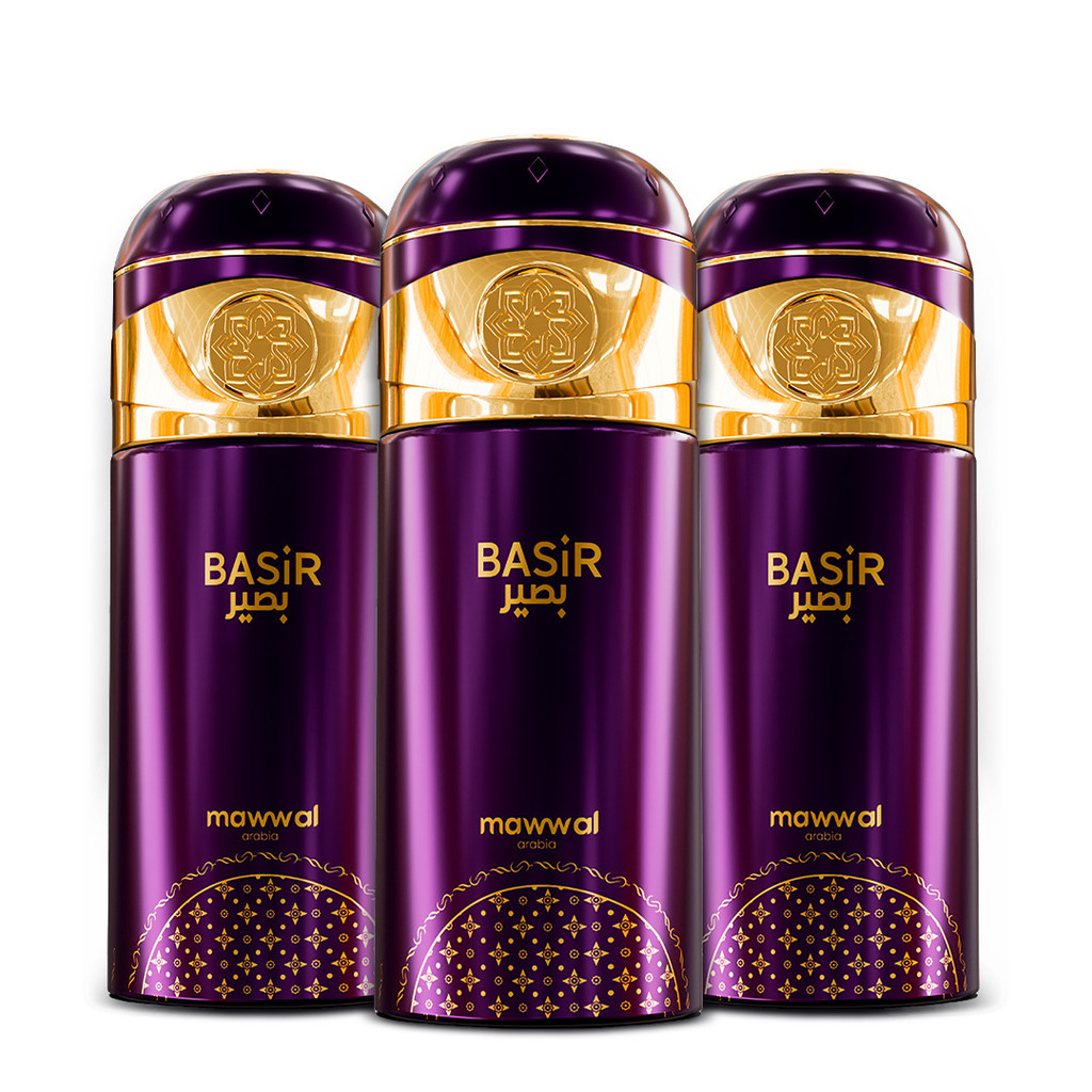 Kit 3 Perfumes Spray Mawwal Basir Feminino 250ml