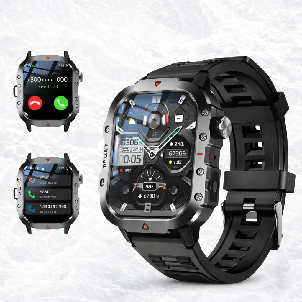Smartwatch Masculino Tela HD 2.01 Processador 5610 BT5.1 2 Pulseiras Android