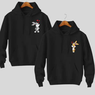 KIT 2 Casal Moletom Capuz Algodão Namorados Pernalonga e lola Fofinho! em Oferta na Shopee