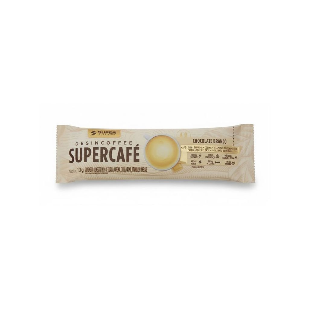 Supercafé - 1 Sachê 10g Chocolate Branco - Desinchá em Oferta na Shopee