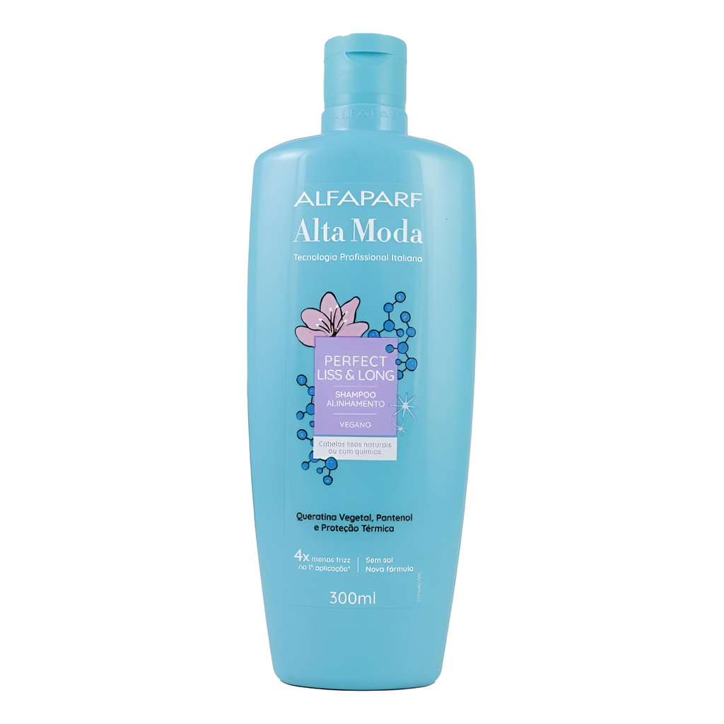 Shampoo Alta Moda Perfect Liss & Long 300ml – Liso, Sem Frizz e Movimento Natural
