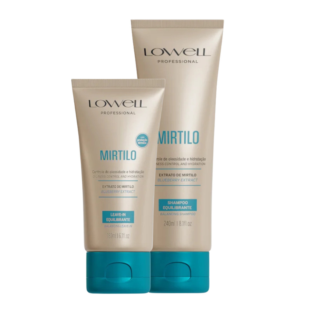 Kit Extrato de Mirtilo Lowell Shampoo 240ml+Leave in 180ml