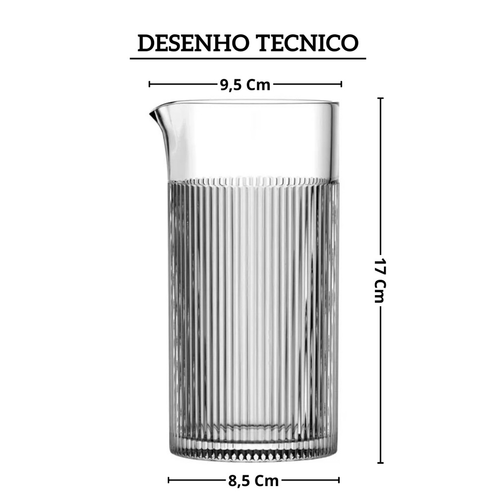 Copo Mixing Glass Para Mixologia De Vidro 720ml Drink L'Hermitage — imagem 2 de 2
