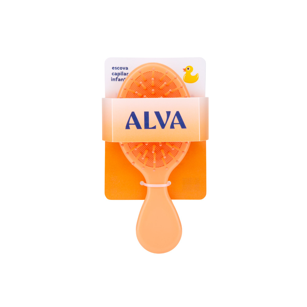 Escova Capilar Infantil Laranja Alva em Oferta na Shopee