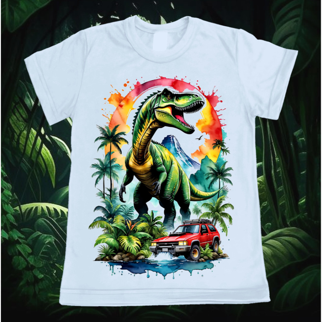 Camiseta Infantil Jurassic Park / Varios modelos / Camiseta Infantil personalizada com nome e idade