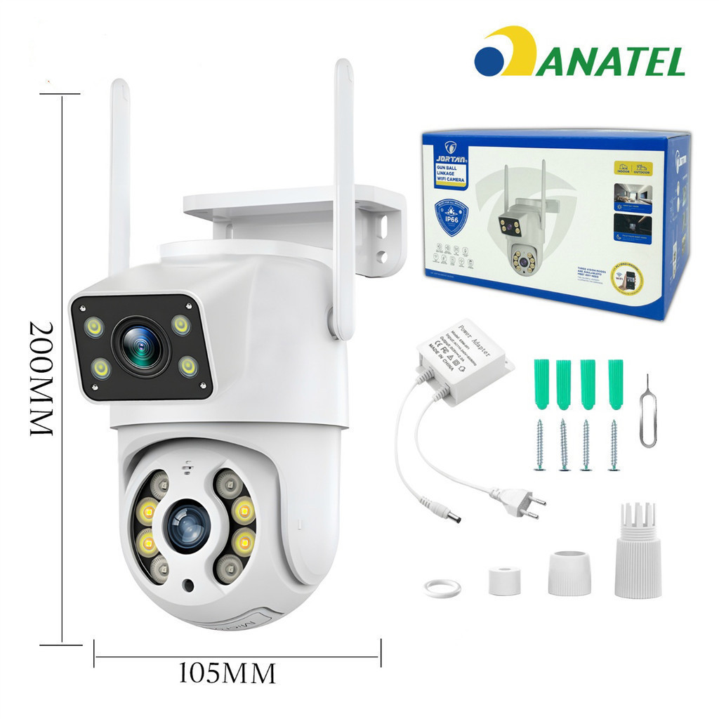 Câmera de segurança YOOSEE IP66 Wi-Fi com lente dupla e sensor de movimento 360° em Oferta na Shopee