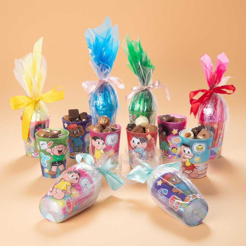 Kit 12 Copos Turma da Mônica Cebolinha Magali Cascão Páscoa Festa Lembrancinha Aniversário Ovos Caseiros Brinde Plasútil em Oferta na Shopee