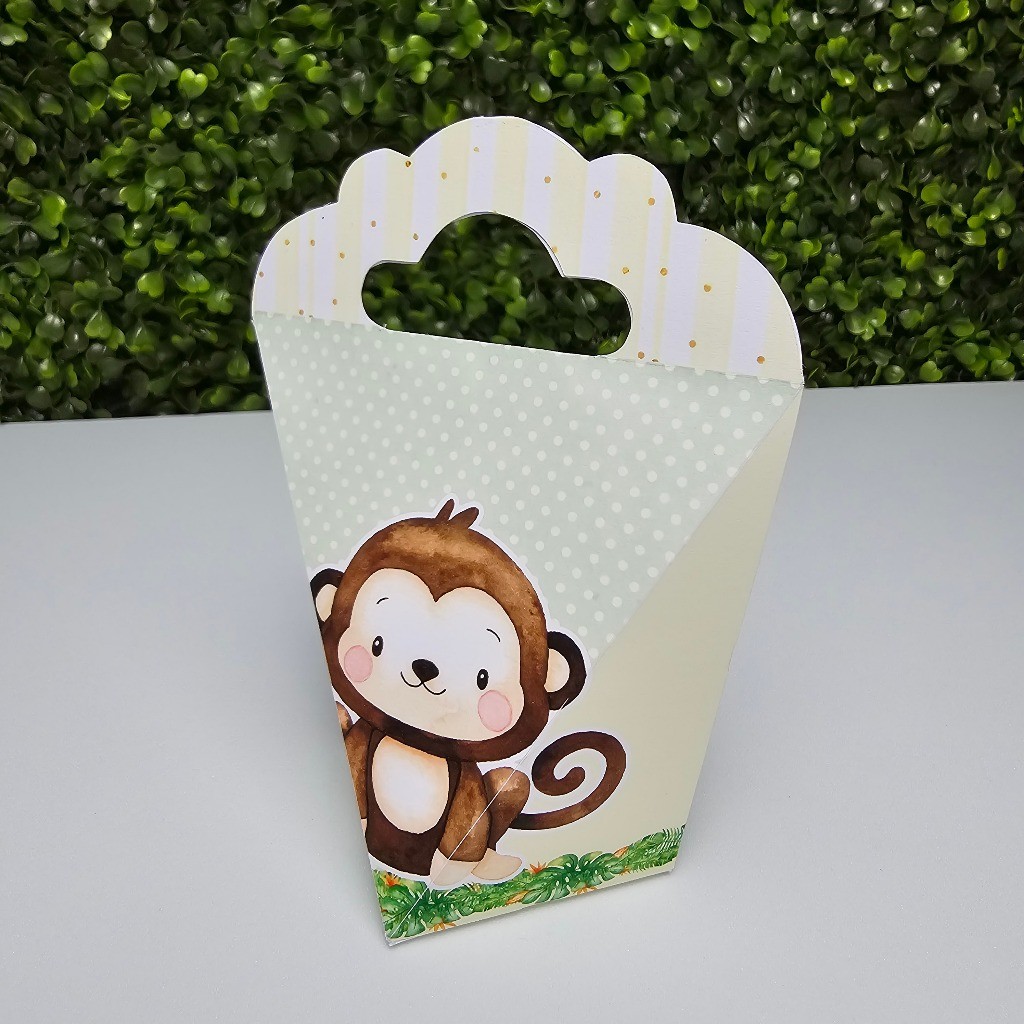 Caixa Coração SAFARI MENINO VERDE  - Personalizados - Festa infantil - Aniversário - Lembrancinha