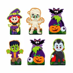 Decoração de Halloween Cute Display de Mesa 6 Peças em EVA