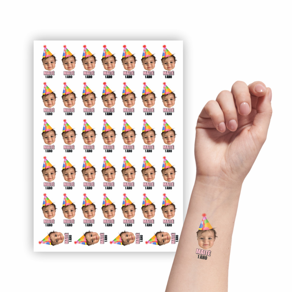 39 Tatuagem Temporária Personalizada de Aniversário Infantil - Tatuagem Mania em Oferta na Shopee